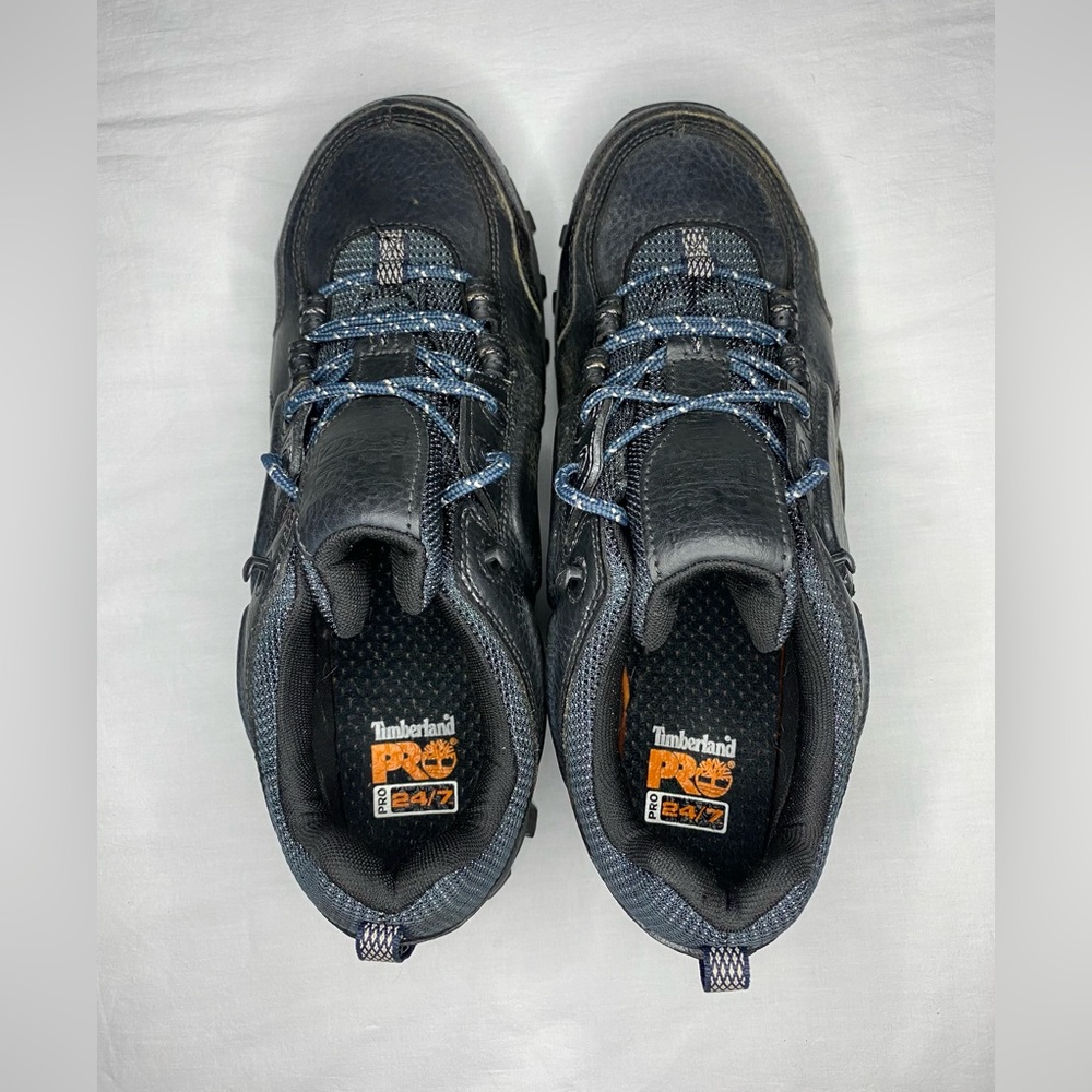 Timberland PRO Men's Black Leather Work Sneakers - Picture 4 of 9